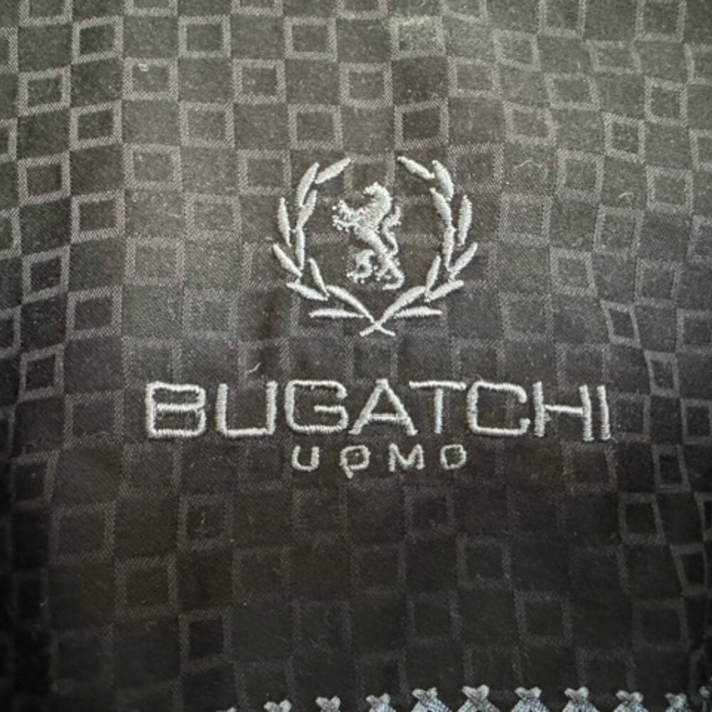 Bugatchi Mens Black on Black Long Sleeve Shirt‎ - Picture 3 of 6